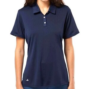 ADIDAS NWT Women's 3X Navy Blue Performance Golf Short Sleeve Polo Shirt UPF 50